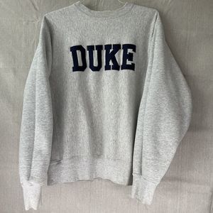Vintage Duke University Sweatshirt XL Gray Crew Neck Soffe Super Sweats Tag USA